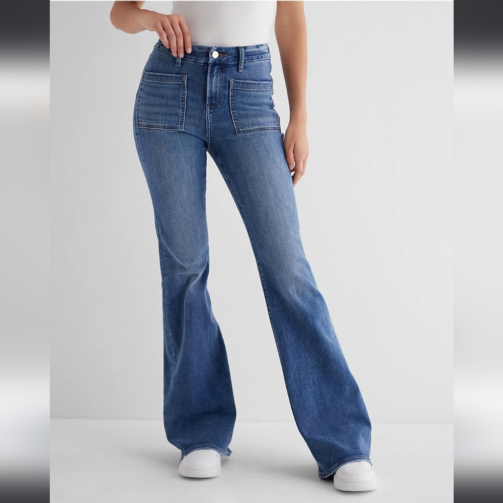 Women's Blue Flared Jeans